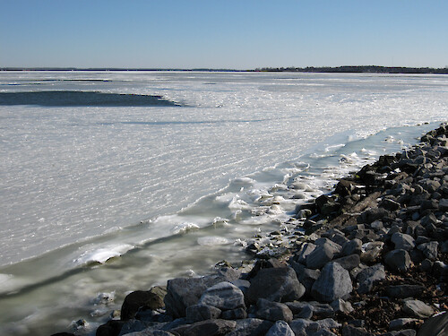 The frozen Choptank River, February 2007.