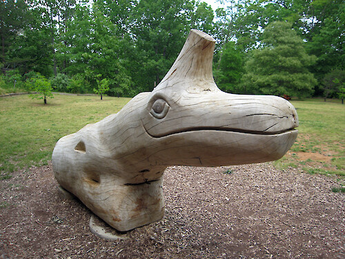 This sculpture is of Chessie, the mythical Chesapeake Bay beast.