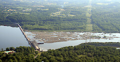 Looking across the Conowingo Dam on the Susquehanna River. 