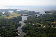 Mill Creek on Broad Neck. In the background are Chesapeake Bay, the Bay Bridge, and Kent Island.