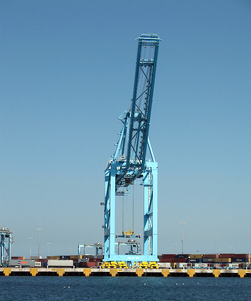 Cargo crane at Los Angeles Harbor.