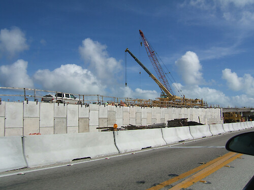 New bridge being built along Route 1 on the way to the Keys.