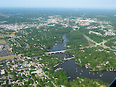 Annapolis, MD, looking west over Westfield Shopping Center and down Annapolis Creek.