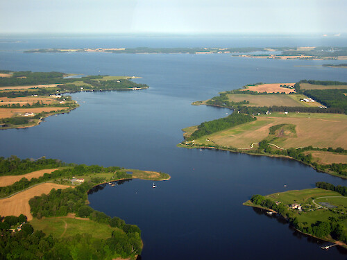 Mouth of the Corsica River, on the Chester River, flowing into the Chester River, Eastern Shore, Chesapeake Bay