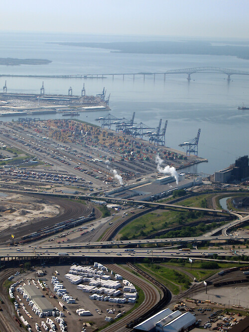 Heavy industry in the port of Baltimore.