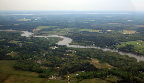 Looking northwest along the Wicomico River