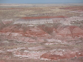 Painted Desert north of historic Route 66 in the Petrified Forest National Park. 