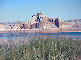 Castle Rock and Lake Powell in the Glen Canyon National Recreation Area.
