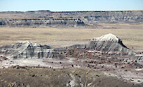 Striated rocks in the southern portion of the Painted Desert in the Petrified Forest National Park. 