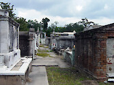 Lafayette Cemetary, a famous aboveground burial place in the Garden District of New Orleans. 