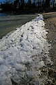 Ice on the beach at Horn Point Lab