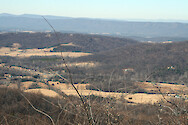 Overlooking valleys along Skyline Drive, in Shenandoah National Park. Air quality and visibility are key features of this park, are threatened by pollutants including particulates. Vigilant monitoring is required to identify incipient air pollution conditions. 