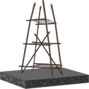Illustration of a hawaiian temple or heiau