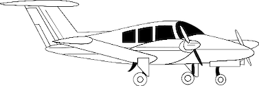 Illustration of a light aircraft with landing apparatus engaged
