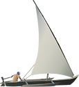 Illustration of ngalawa (traditional Swahili boat)