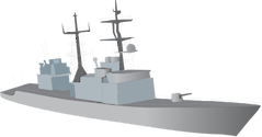 Illustration of naval destroyer