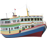 Illustration of an Indonesian passenger ferry