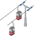 Illustration of gondola lift
