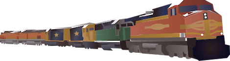 Illustration of freight train