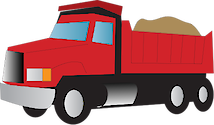Illustration of dump truck
