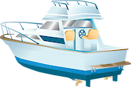Illustration of powerboat