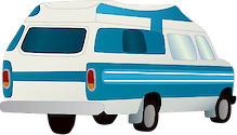 Illustration of a small campervan