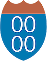 Illustration of interstate highway sign