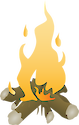 Illustration of campfire