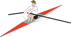 Illustration of person rowing