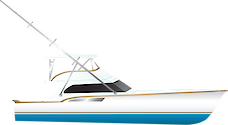 Illustration of powerboat