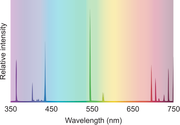 Illustration of mercury light spectra