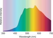 Illustration of incandescent light spectra