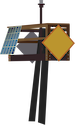 Illustration of piling with solar powered light