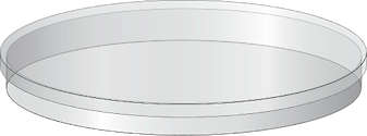 Illustration of petri dish with lid
