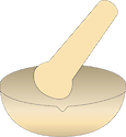 Illustration of mortar and pestle