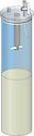 Illustration of sediment and water core
