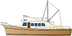 Illustration of trawler boat