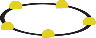Illustration of fish cage surface view