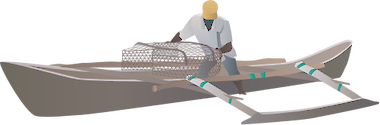 Illustration of person dema fishing
