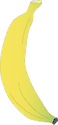 Illustration of unpeeled banana