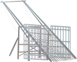 Illustration of beaver slide hay bailer