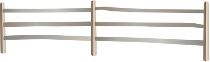 Illustration of wood-split fencing