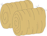 Illustration of hay bales