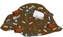 Illustration of landfill