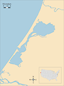 Illustration map of Humbolt Bay in California, USA