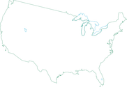 Illustration line map of United States