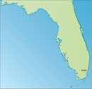 Illustration map of Florida, USA