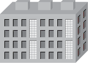 Illustration of an office/apartment building