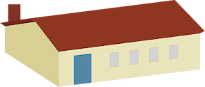 Illustration of a rancher style home