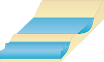 Illustration of coastline base with barrier island bar